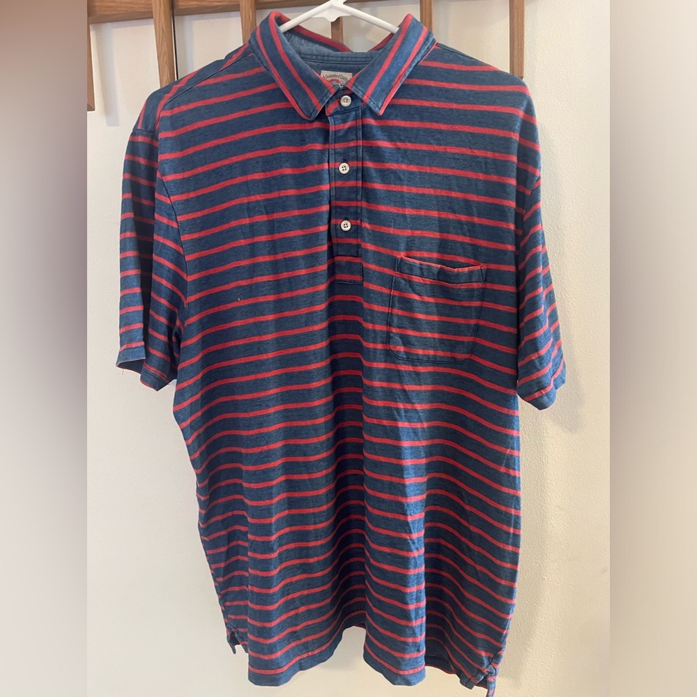 Men’s Faherty Striped Polo XL